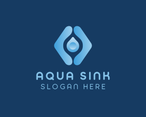 Water Droplet Aqua logo design