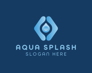 Water Droplet Aqua logo design