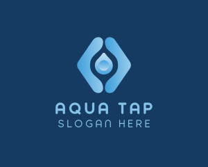 Water Droplet Aqua logo design