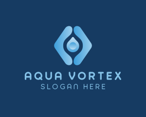 Water Droplet Aqua logo design