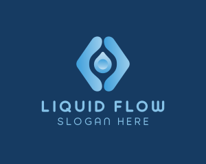 Water Droplet Aqua logo design