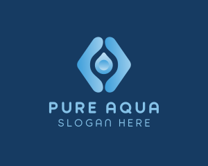 Water Droplet Aqua logo design