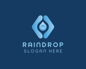 Water Droplet Aqua logo design