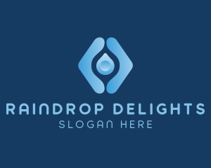 Water Droplet Aqua logo design