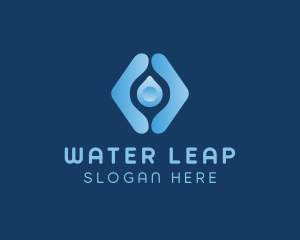 Water Droplet Aqua logo design