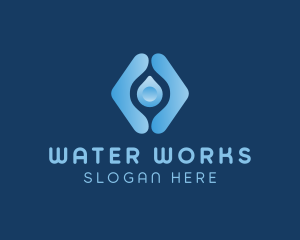 Water Droplet Aqua logo design