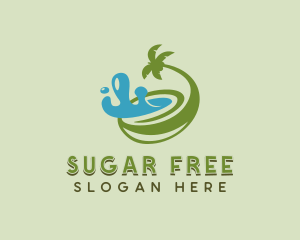 Organic Coconut Juice logo design