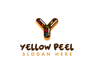 Donut Sweet Dessert Letter Y logo design