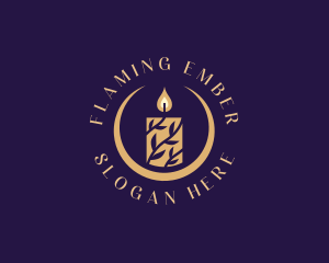 Candle Leaf Aromatherapy logo design