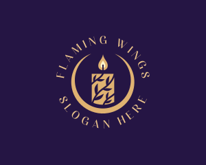 Candle Leaf Aromatherapy logo design