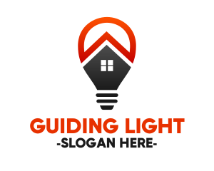 Light Bulb House Real Estate  logo design