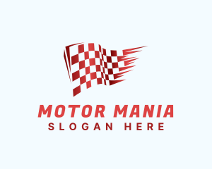 Motorsports Racing Flag logo design