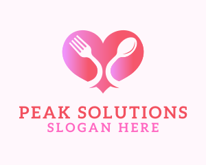 Restaurant Cutlery Heart Logo
