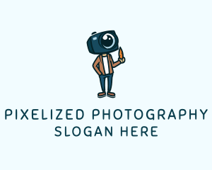 Vlogger Camera Person logo design