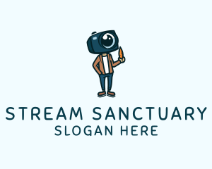 Vlogger Camera Person logo