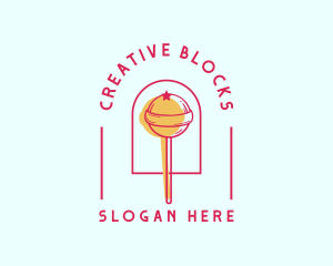 Lollipop Candy Sugar logo design