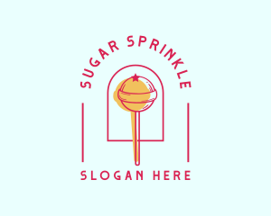 Lollipop Candy Sugar logo design