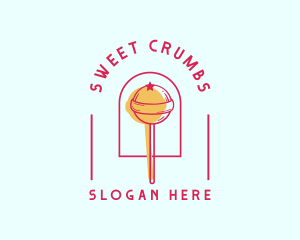 Lollipop Candy Sugar logo design