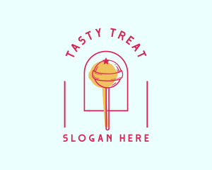 Lollipop Candy Sugar logo design