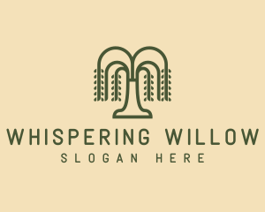 Minimalist Willow Tree logo design