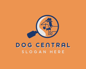 Cartoon Detective Dog  logo design