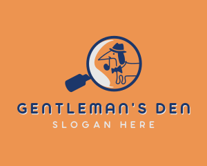 Cartoon Detective Dog  logo design