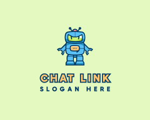 Chatbot Robot Message Bot logo design