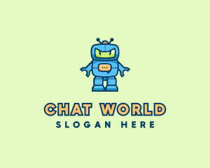 Chatbot Robot Message Bot logo design