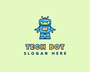 Chatbot Robot Message Bot logo design