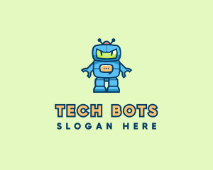 Chatbot Robot Message Bot logo design