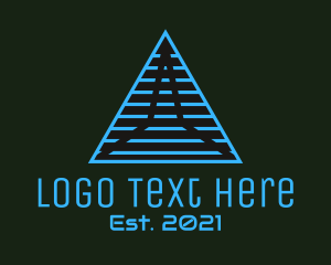 Blue Linear Pyramid logo