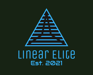 Blue Linear Pyramid logo