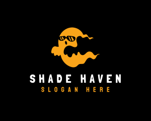 Shades Ghost Halloween logo design