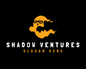 Shades Ghost Halloween logo design