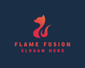 Flame Fox Zoo logo design