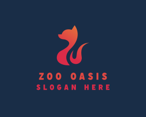 Flame Fox Zoo logo design