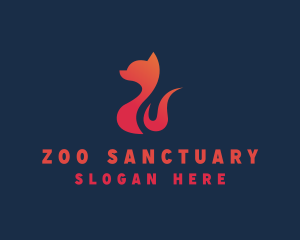 Flame Fox Zoo logo design