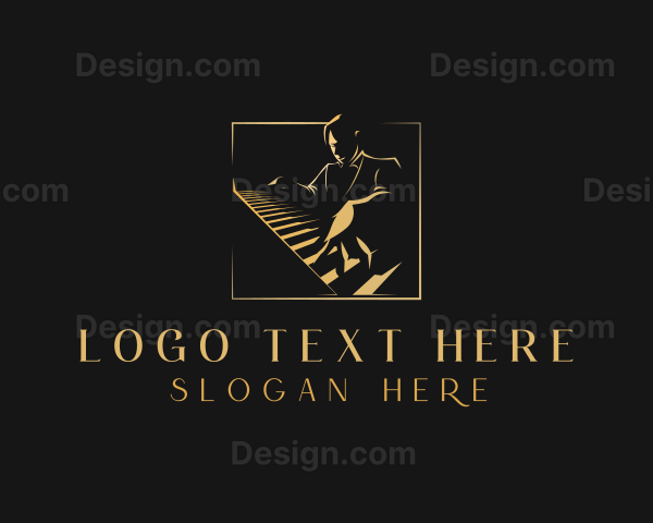 Piano Pianist Instrument Logo