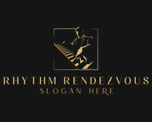 Piano Pianist Instrument logo design