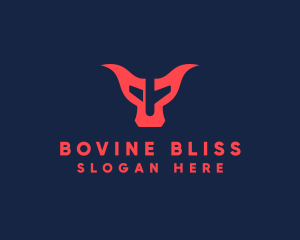 Bull Horns Airplane logo design