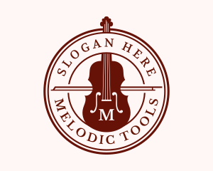 Violin Music Instrument logo