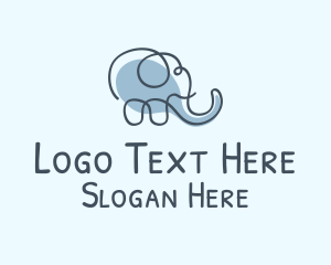 Elephant Animal Trunk logo