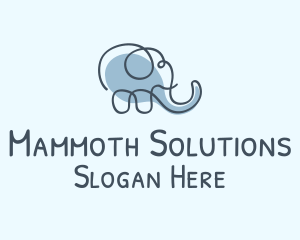 Elephant Animal Trunk logo design