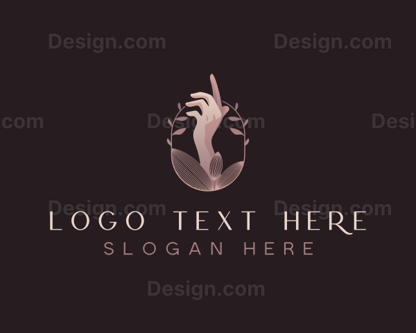 Hand Wreath Beauty Logo