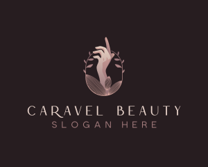 Hand Wreath Beauty logo design