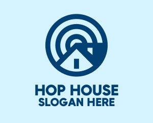 Blue House Target logo design