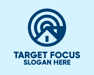 Blue House Target logo design