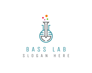 Science Lab Flask logo design