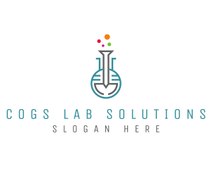 Science Lab Flask logo design