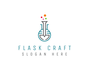 Science Lab Flask logo design